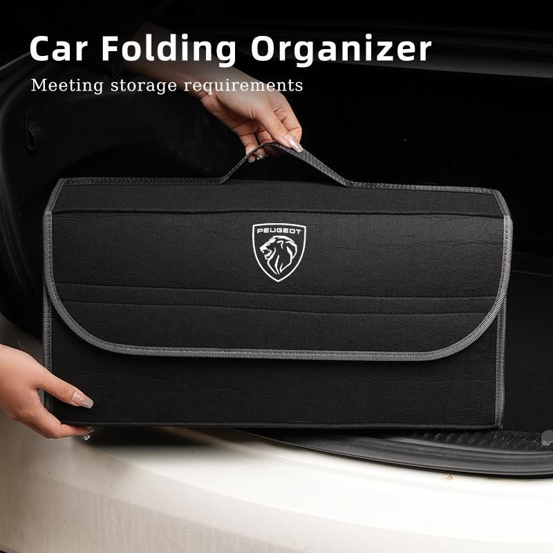 Scatola Organizzatore Pieghevole per Bagagliaio Auto Contenitore Borsa per Peugeot 206 307 308 3008 207 208 407 508 2008 5008