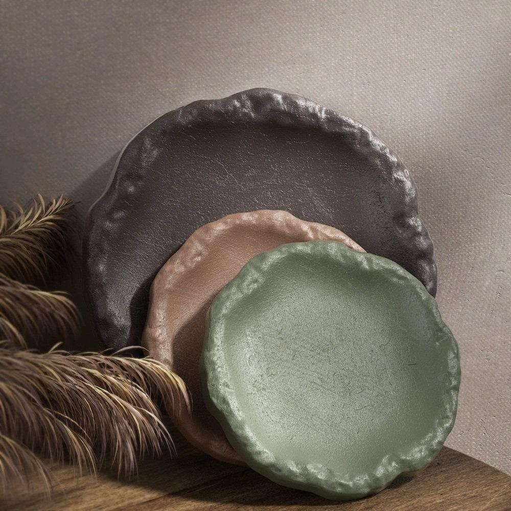 Rock Pattern Gypsum Mold Tray Irregular Pallet DIY Concrete Silicone Mold Process Casting Tool