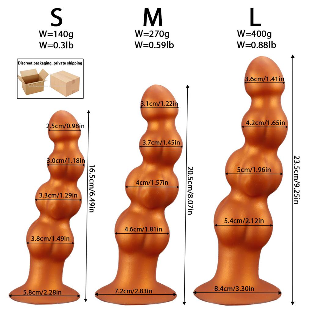 Large Soft Anal Beads Anal Plug Big Anal Butt Plug Training Expansion Dilator Prostate Massager For Gay Men Women Adult Sex Toys