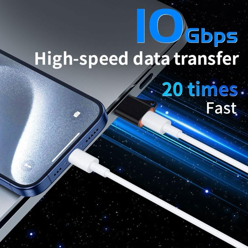 USB3.0 male To Type C Female Adapter Converter With Detachable Lanyard 10Gbps Highly speed Data Transfer Quick Charge3.0