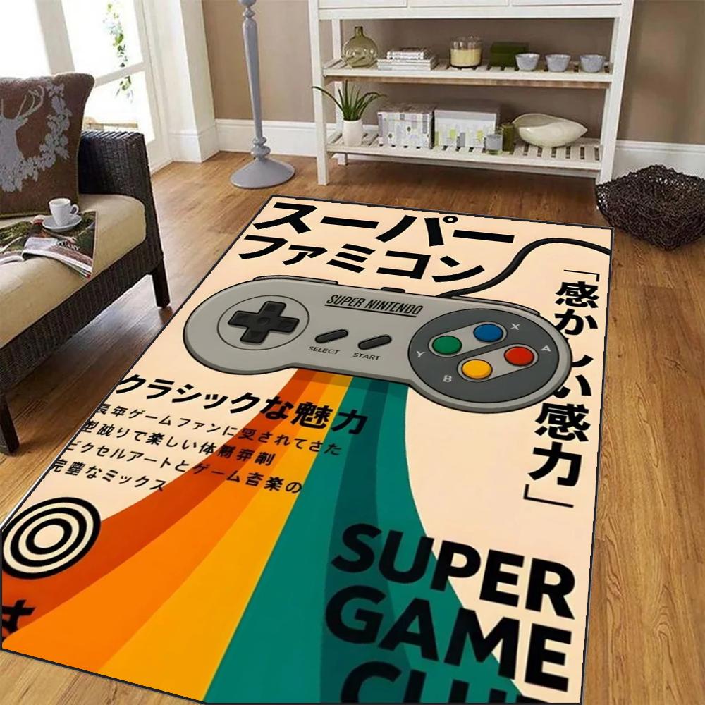Japanese Style Retro Camera Game Controller Vinyl RecordLarge Carpet Printed Wall Game Room Home Carpet Decoration 40x60cm