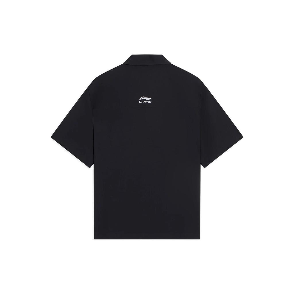 Li Ning Shirts Men's Black Cuban Collar Moderate Other ASHS889-2
