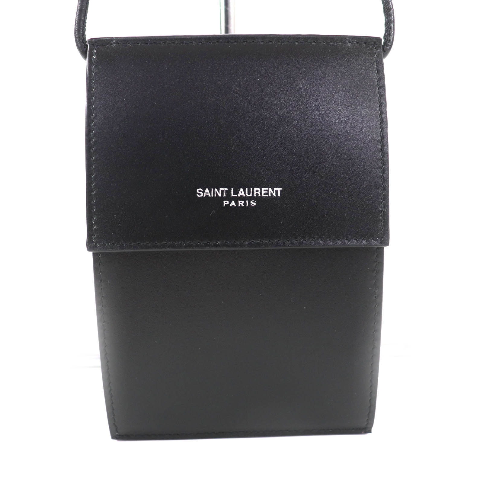 

Pristine SAINT LAURENT PARIS Shoulder Bag black leather Women 802728 Used