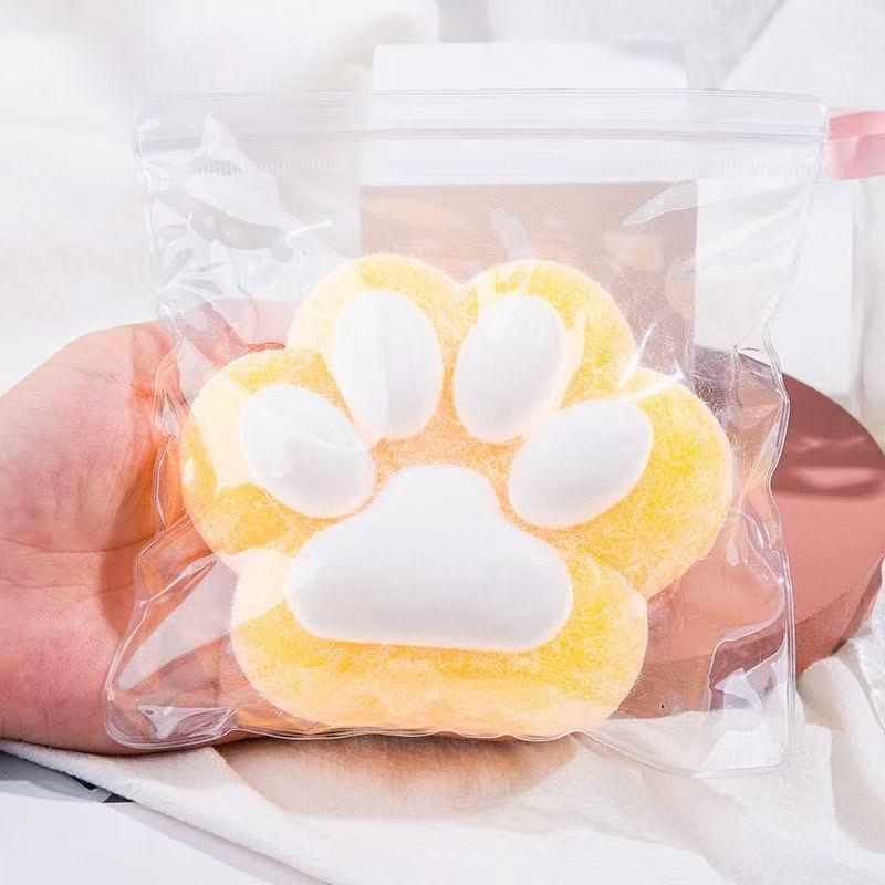 Large Crystal Clear Cat Paw Decompression Toy - Soft Rubber, Slow Rebound, Cute Squeeze Stress Relief Clay