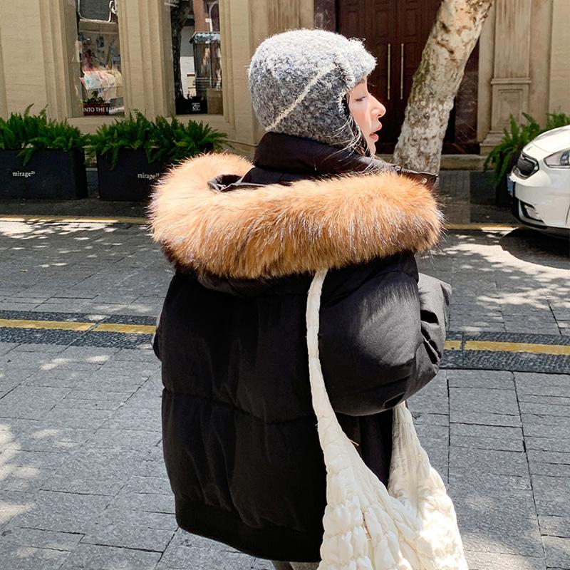 Podzim Zima Zahustit Teplá Parka Ženy Neformální Sladké Jednobarevné Velká kapsa Volná Kabát s kapucí Bundy Outwear