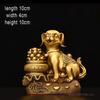 Creative Pure copper good fortune Dog Sculpture Decor Buddha hall worship porch handicraft Crafts Decor small Dog Sculpture, 1Pc