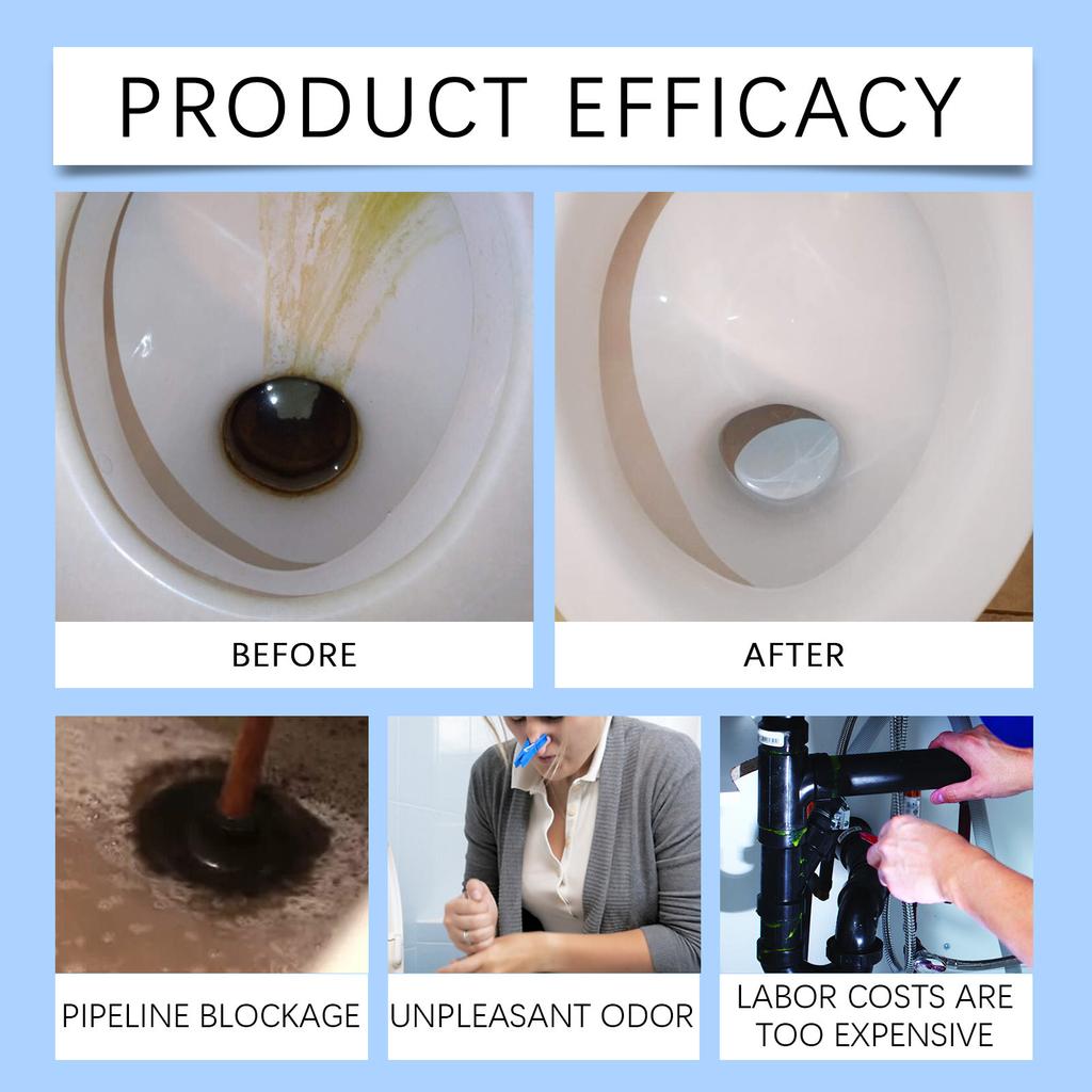 Jue-Fish Pipe Dredge Powder Pipeline Dredging Sink Deodorizer Drain Openers Powerful Clog Removal Unclogging Powder For Toilets Bathroom