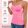 Shapewear Top Womens Tank Seamless Comfortable Tummy Tucking Shapewear Tank Top In Blue Nylon Blend With Sleeveless Design For Casual Wear