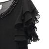 PAOLA FRANI Short sleeve Sleeve frills one piece 38 Black series Women Used