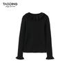 TaoDing Girls' Lamb Wool Knit Lace Collar Sweater