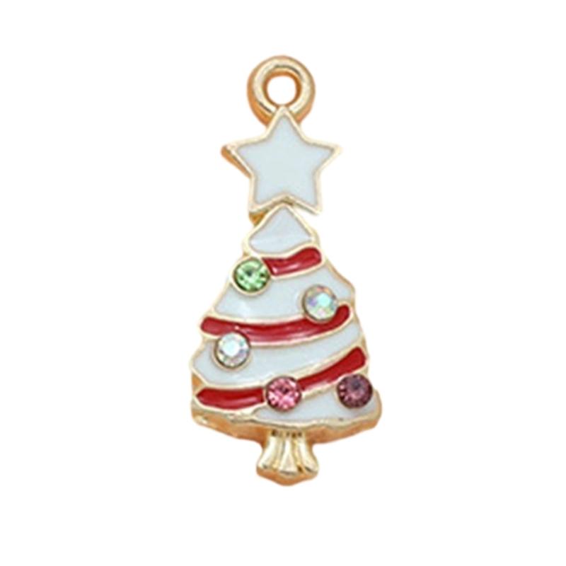 Christmas Enamel Charms for Jewelry Making, Mini Christmas Tree Pendants Charm for DIY Necklace Bracelet Earrings Making
