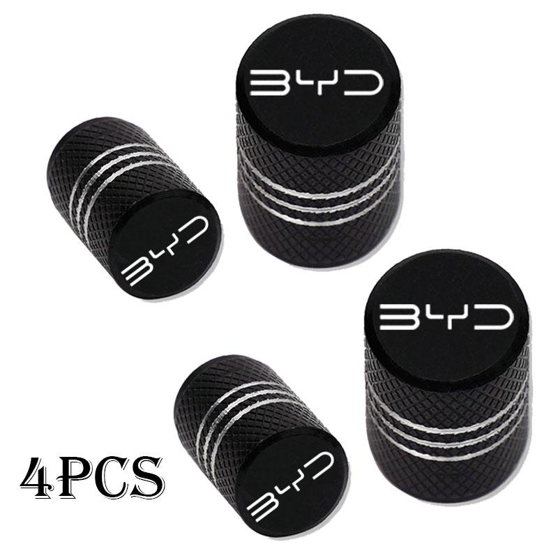 For BYD Atto 3 Act 3 Tang F3 E6 Dmi Yuan Song plus EV 2022 2023 Car Accessories 4pcs Aluminum Car Wheel Tire Valve Cap Covers