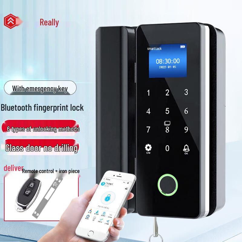 Realand Glass Door Fingerprint Smart Lock