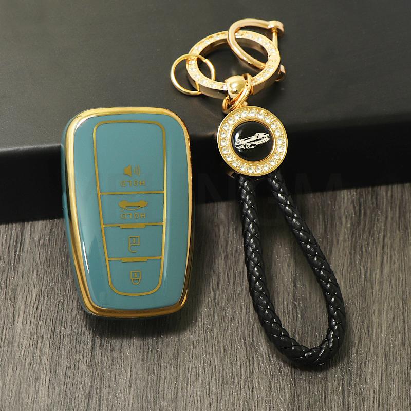 TPU for Toyota Prius 20 RAV4 Camry 70 CHR C-HR Corolla 2018 2019 2020 Car Remote Key Cover Fob Case Accessories Keychain