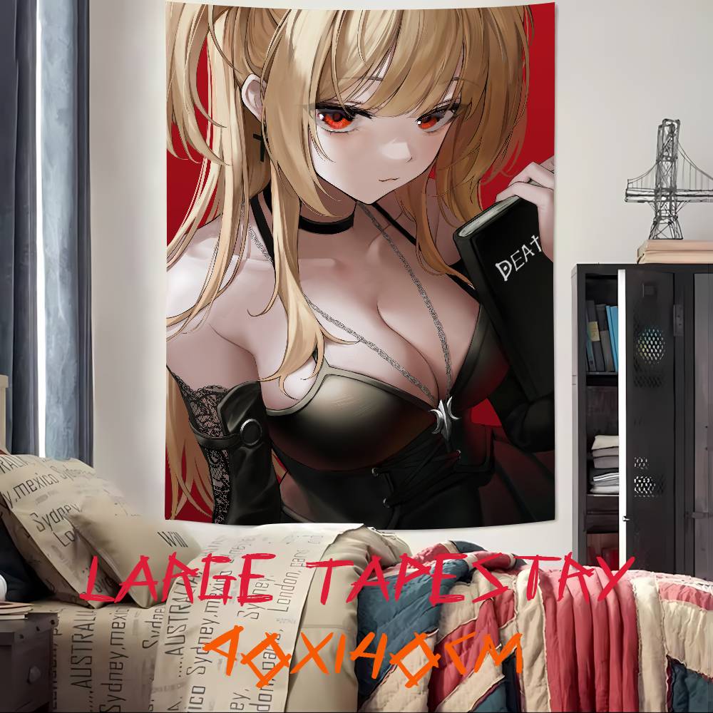 Cool Fashion Pretty Girl Misa Amane Tapestry Decoration Bedroom Dormitory Background Cloth Home Party Living Room Club Tapestry