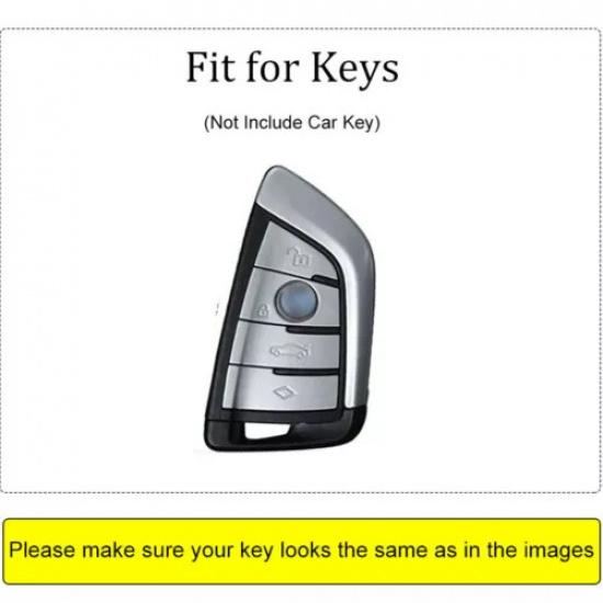 Carbon Fiber ABS 4 Buttons Car Key Fob Case Cover For BMW X5 530i 535i 550i 650i