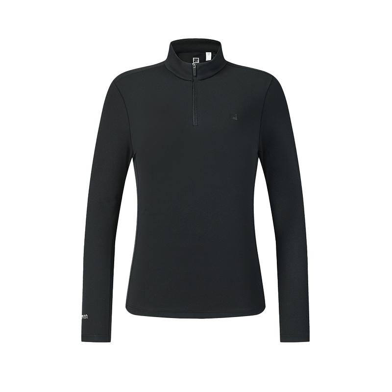 Fila Explore Camiseta Funcional Optima Simples Treino Esportivo Outdoor Confortável Respirável Ajuste Slim Versátil Camiseta de Manga Comprida A11W617210FBK