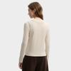 FILA Original Fashion Simple Classic Retro Sports Casual Versatile Comfortable Round Neck Slim Fit Long Sleeve T-Shirt Women tops Khaki F11W619214FBG