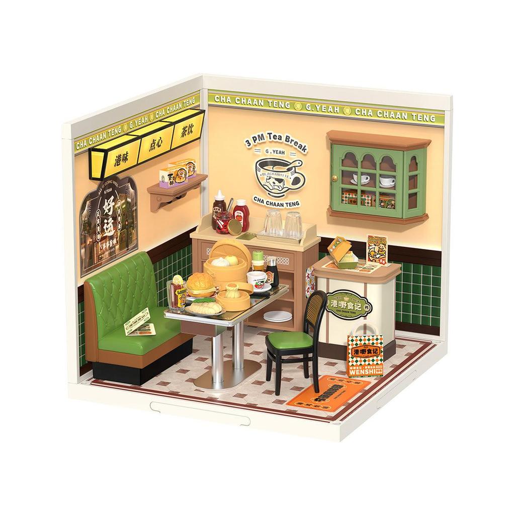 ROBOTIME Rolife 3D Puzzle Super Creator Hong Kong Bites Cafe DIY Miniature House (DW021) | 1:24 Scale