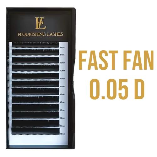 Flourishing Lashes Mega Volume Natural Long Korean PBT Fibers Handmade Matte Black Super Soft Easy Fan Eyelash Extensions Rapid