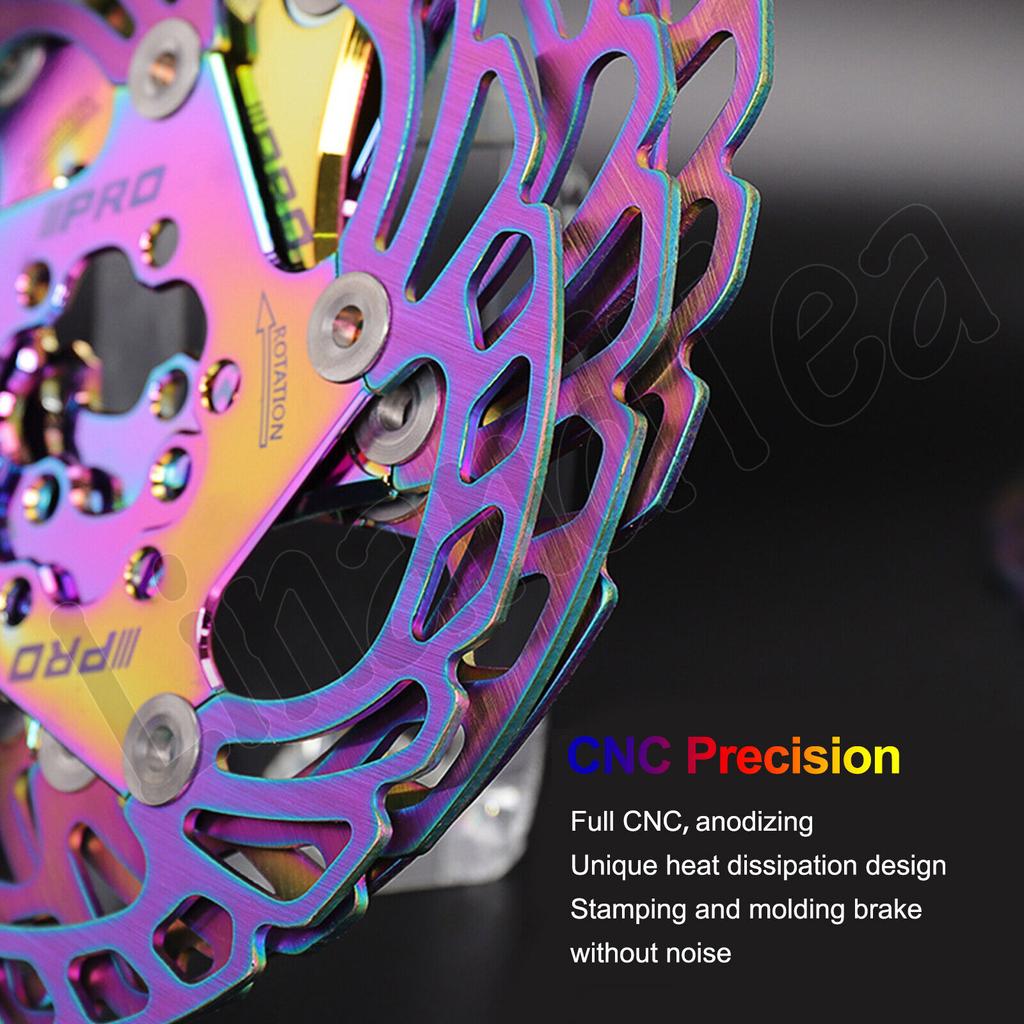 IIIPRO Disc Brake Rotors Multicolor Floating Brake Rotors 140/160/180/203mm Hydraulic Disc Brake Rotor Road Mountain Bike Discs