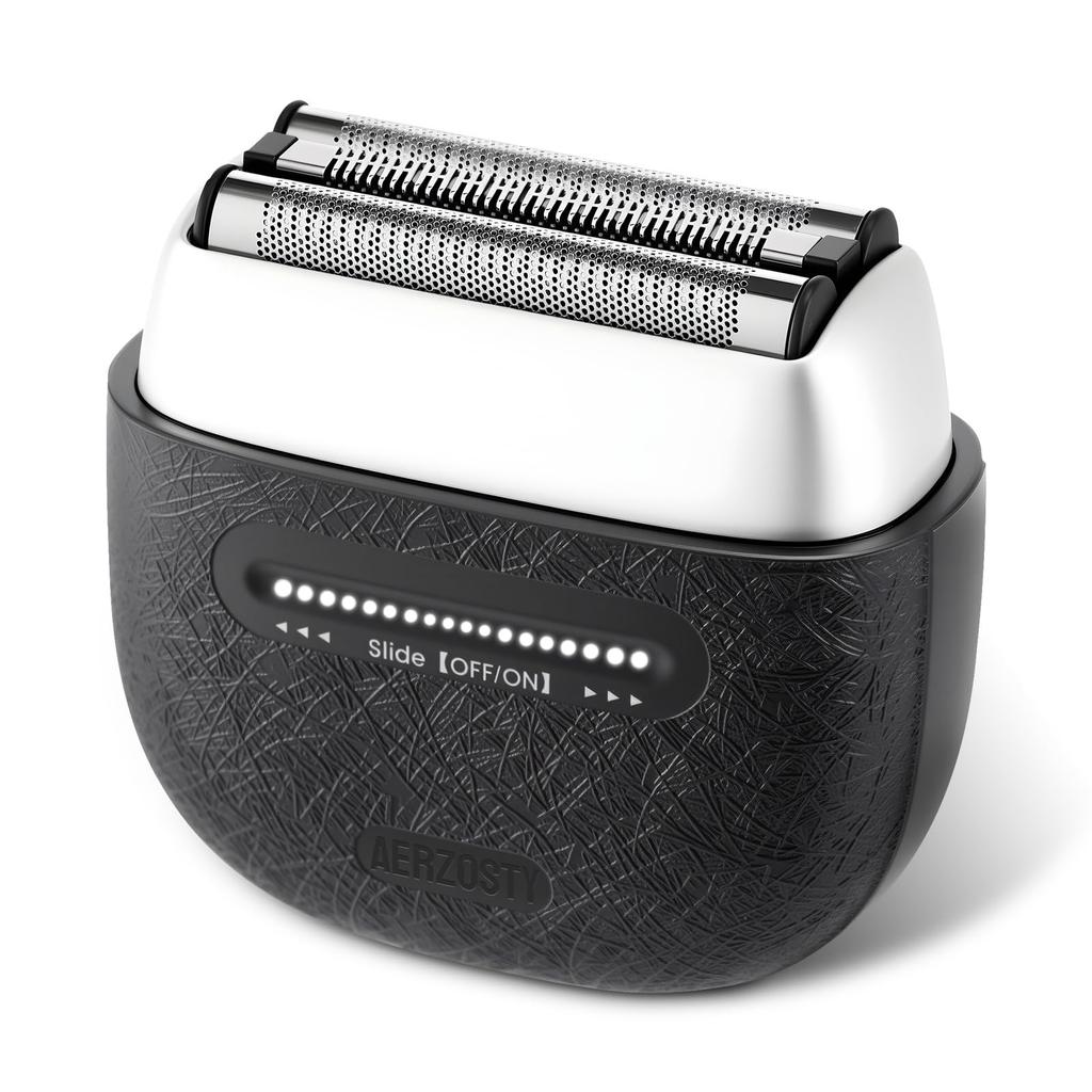 Aerzosty Electric Shaver with 3D Shaves Even Coarse Bristles and Long Lightweight and Compact Design Magnetic Detachable Head Unit for Easy 800mAh