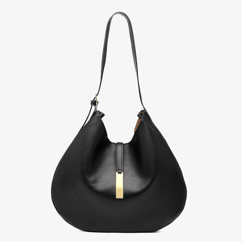 

Zheng Xiujing s Same Tote Bag Women s Large-capacity Underarm Retro Simple Soft Leather Commuting All-match One-shoulder Cross-body чёрный