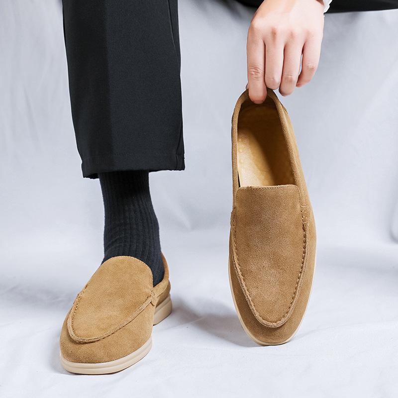 Lässige bequeme Slipper mit weicher Sohle Herren Einzelschuhe Ein-Pedal flache Sohle Pendel-Trend Doudou-Schuhe 8253-N