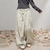 ICH MODE Women's Pleated Wide-Leg Cotton Pants
