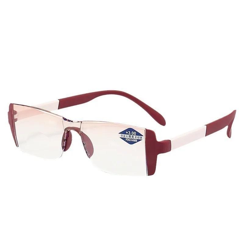 Smart Zoom Reading Glasses Anti Blue Light Presbyopia Glasses with Led Light Magnifier for Both Men and Women