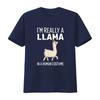 I M Really A Llama In Human Costume Halloween Funny T Shirt Vintage Washed Streetwear Fashion Soft Homme Unisex Stretched