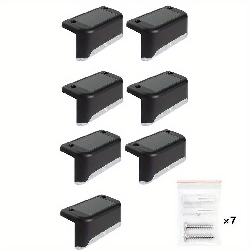 

7 шт. водонепроницаемых солнечных светильников для террасы, наружных лестниц, заборов, сада, балконов, дворов, патио и дорожек - теплые белые светодиодные фонари 7PCS