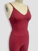 Solid Color Hollow Back Slim Fit Jumpsuit for Yoga and Running