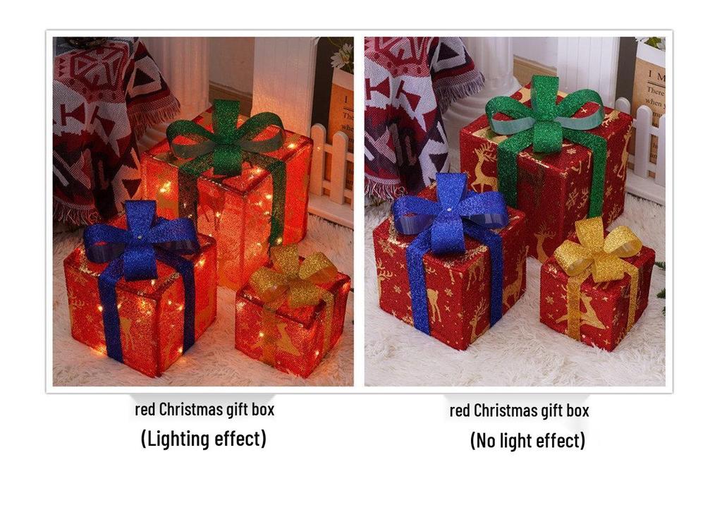 Christmas LED String Lights Gift Set: 3-Piece Decoration for Festive Party Atmosphere