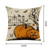 45X45Cm Single Pillow Case Without Pillow Insert Halloween Pumpkin Linen Print Throw Pillow Cover Home Bedhead Cushion