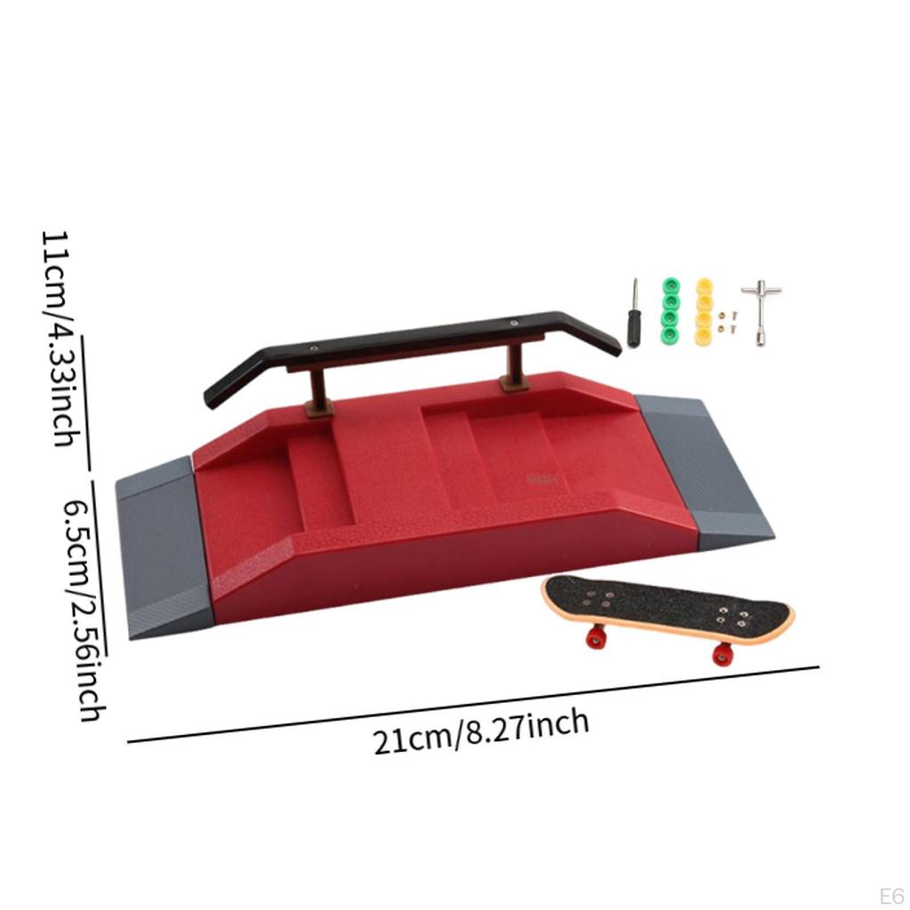 Finger Skateboard Ramp Set Fingerboard Scene Props for Ages 5+ Holiday Gifts Style A