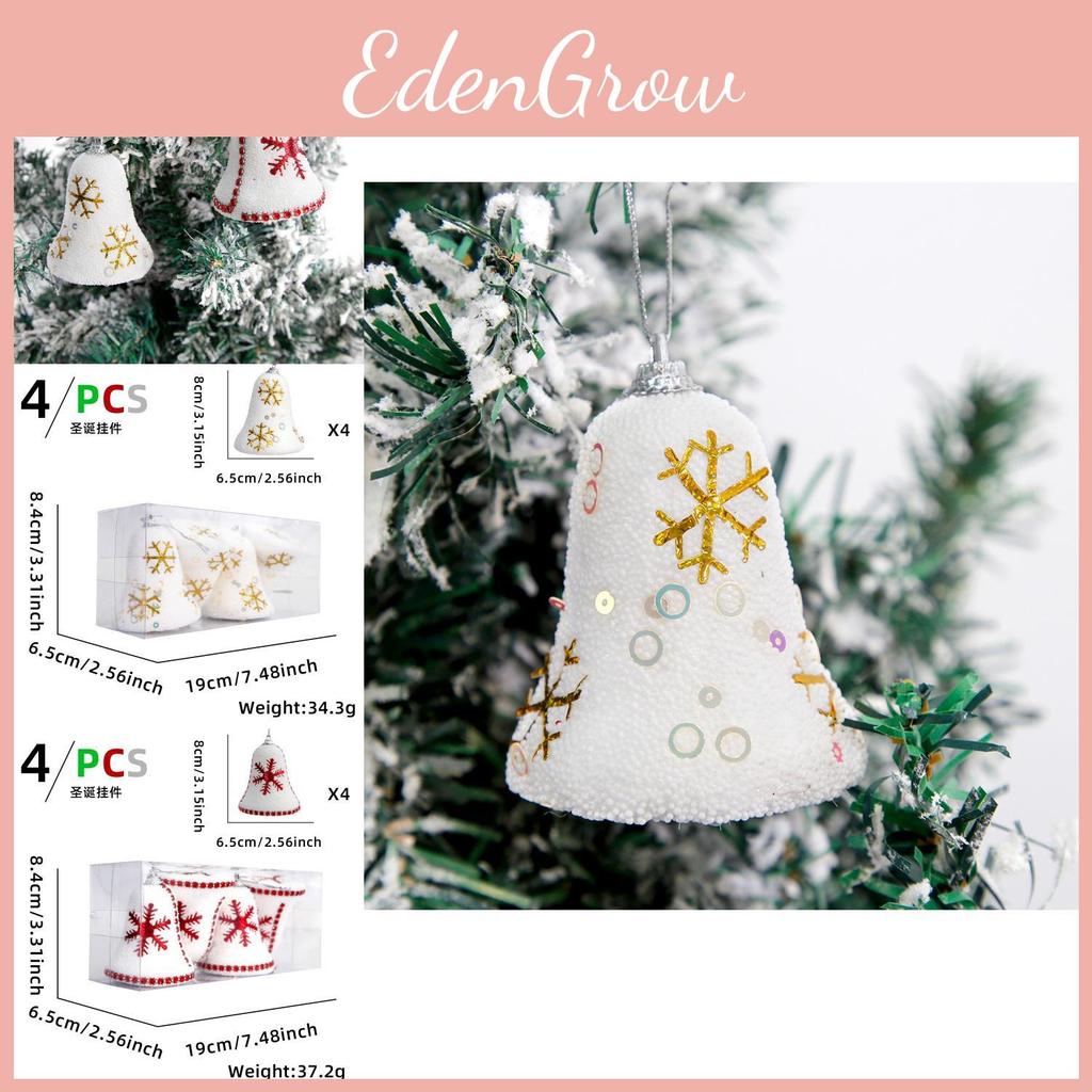 Bezaubernde rote Schneeflocken-Glockenanhänger für Weihnachtsfeiern und festliche Dekoration