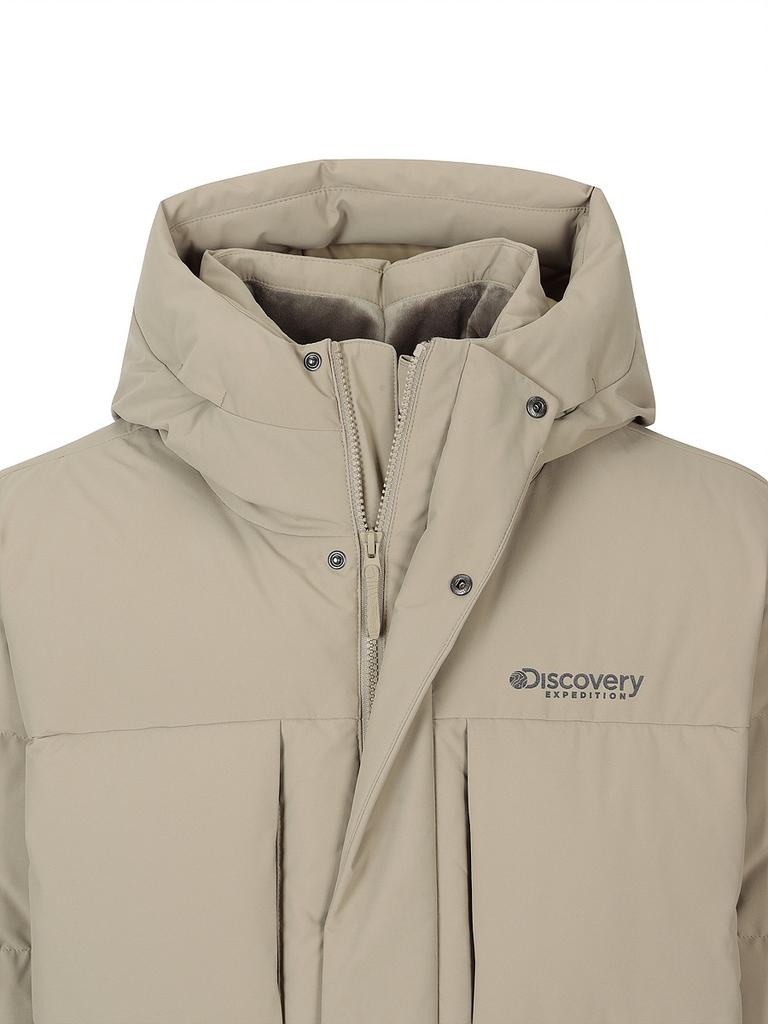 Discovery Expedition Men'S Leicester G Goose Down Long Padded Jacket (L/Beige)