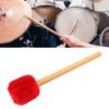 Drumstick Mallets for Bass Drums, Wooden Handles, Non-Slip, Suitable for Bass Drums, Symphony Drums, and Gongs (Red)