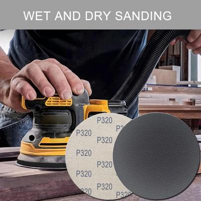 50pcs Water/Dry Sanding Paper 6inch 150mm Hook & Loop Sanding Disc 320 400 600 800 1000 Grit Sand Paper Abrasive Tools