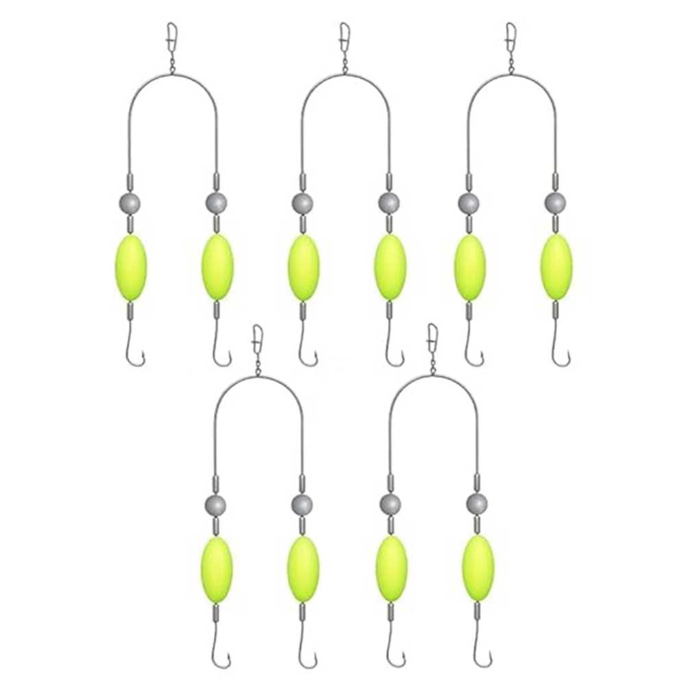 5 шт. Двойной крючок Обратная донная оснастка Набор двойных обратных рыболовных крючков Плавающая приманка для начинающих Любителей