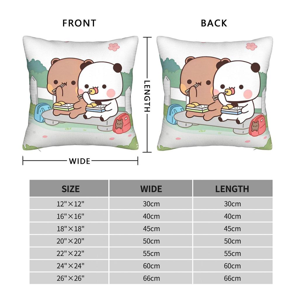 Cute Cartoon Bubu Dudu Square Pillow Cases  Cushion Covers Funny Zippered Decorative Throw Pillow Case Cover for Home 45x45cm