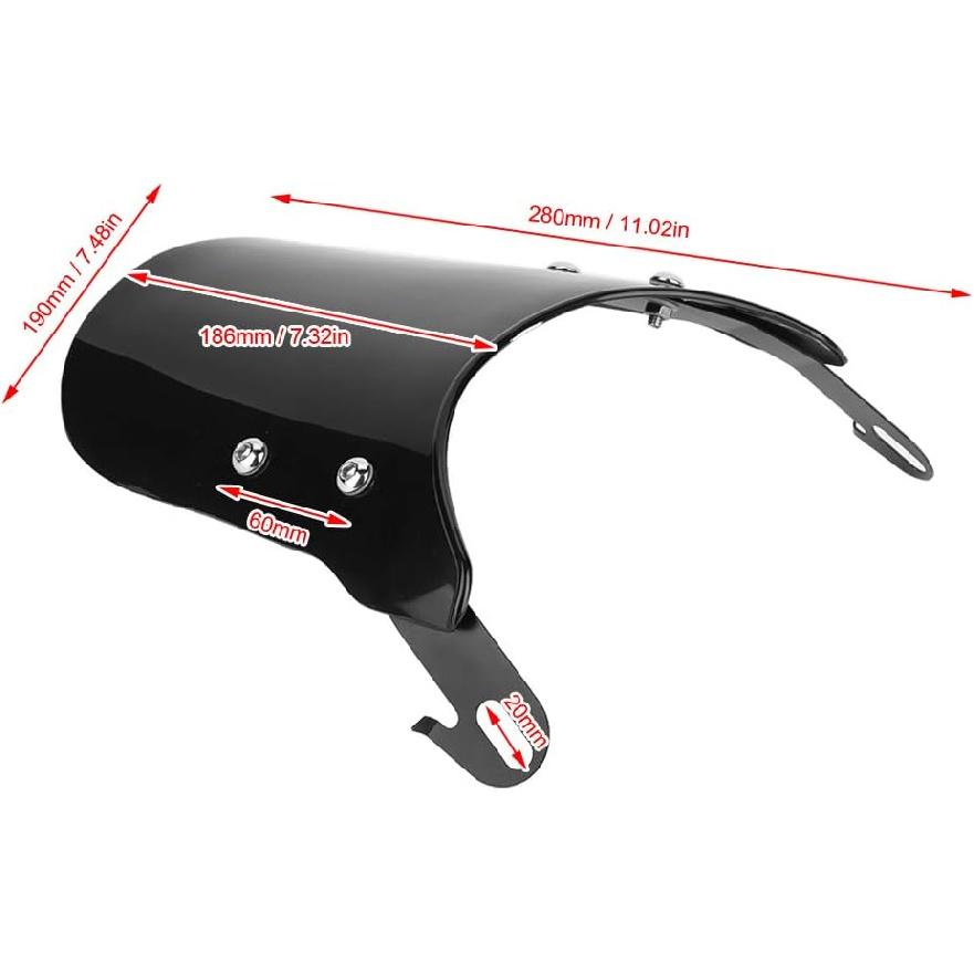 For Motorcycle, 11.0 * 7.4 * 2.7in Universal Motorcycle Windscreen Wind Deflector for ?