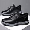 Leather shoes men's versatile trend casual shoes men's style black leather shoes men's soft-soled outdoor sports shoes