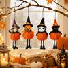 Halloween Hanging Ornaments Cute Pumpkin Witch Skeleton Cat Doll with Dangling Legs Pendant for Halloween Tree Decor