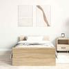 VidaXL Cadre de lit chêne sonoma 75x190cm petit simple bois ingénierie 835948