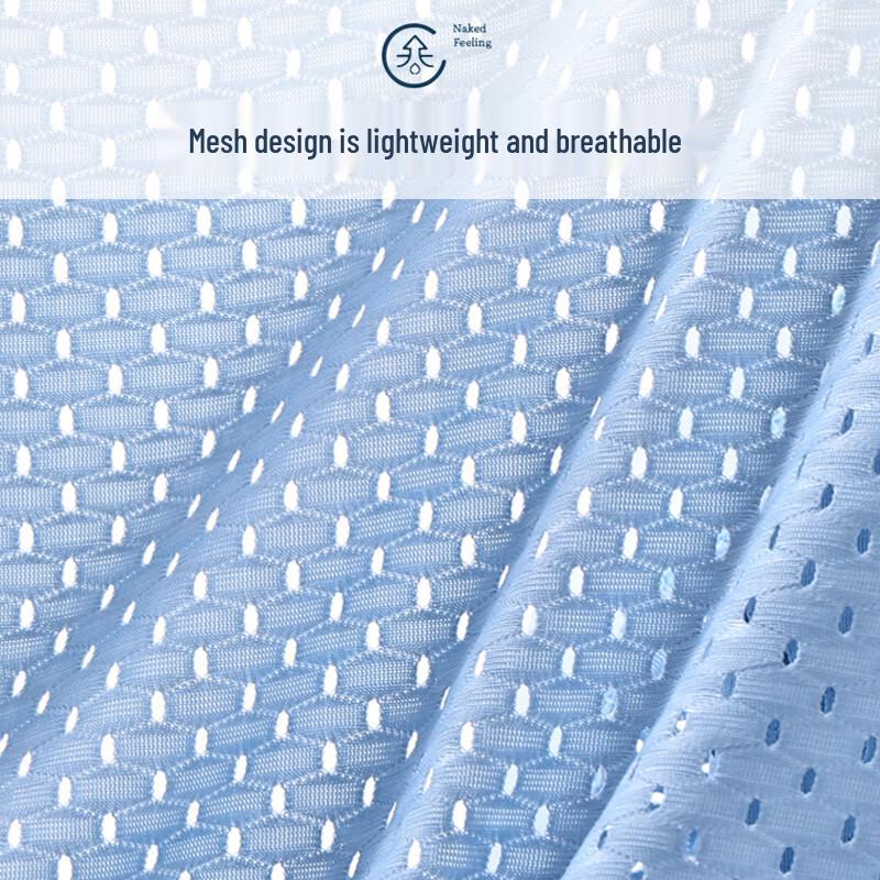 Langsha Men's Antibacterial Ice Silk Mesh Boxer Briefs