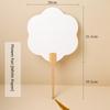 Thiened Blank Xuan Paper Calliaphy Fan DIY Material Kit Hand-Painted Cultural Creative Fan round ape Bamboo Frame