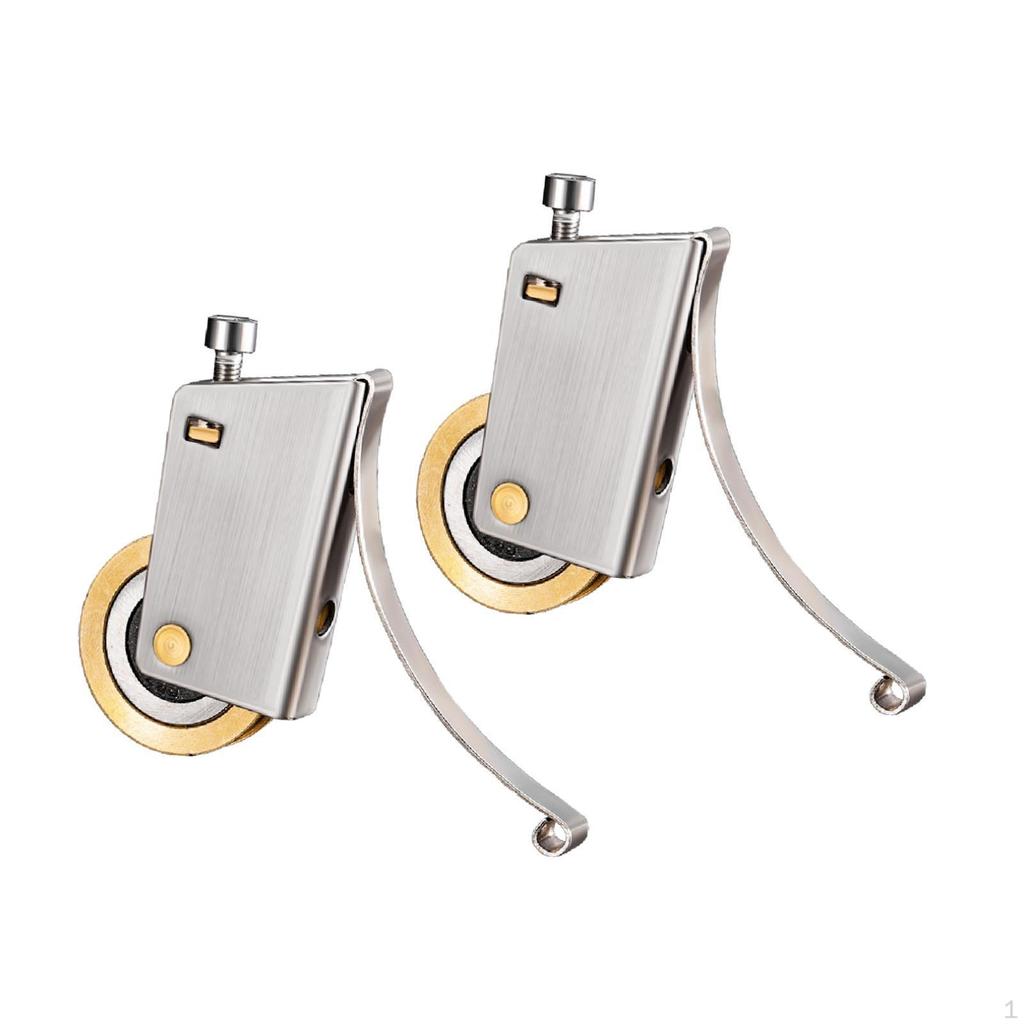 2 Pieces Sliding Patio Door Roller Assembly Copper Wheel Hardware for Wood Wardrobe Multipurpose