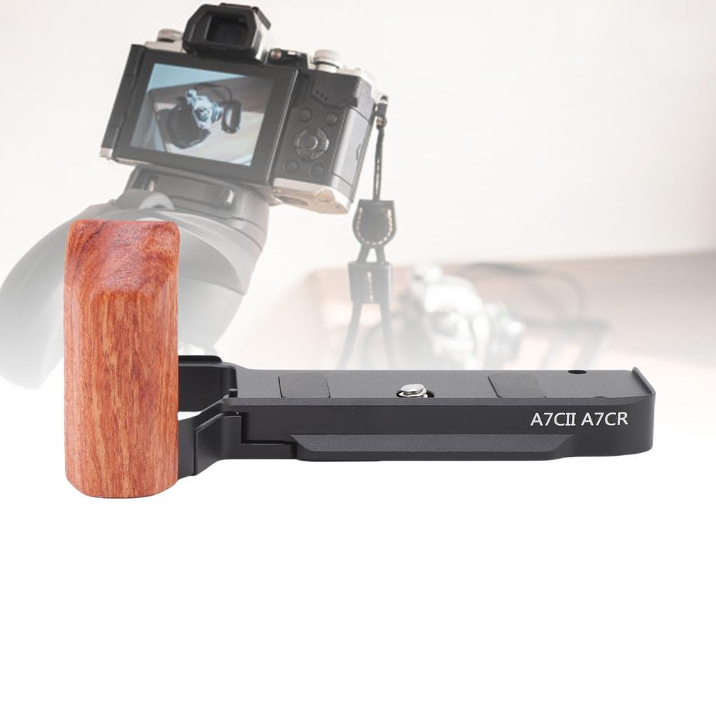 Handgrip L Shape Grip Fit for A7C2 A7CR Camera Built In Quick Release Plate Wooden Hand Grip L Bracket